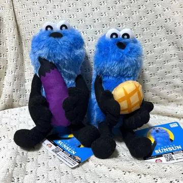 스스 봉제 인형 가지 멜론빵 세트 인형뽑기 경품
