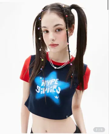 LUVISTRUE VS STAR CROP TEE(NAVY)