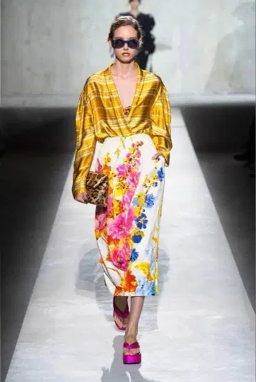 DRIES VAN NOTEN 20SS 꽃무늬 스커트 드리스반노튼