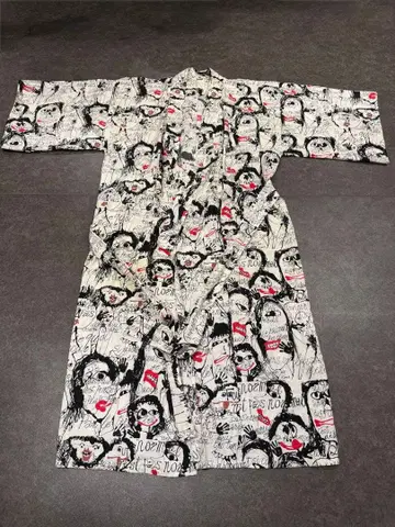 올 패턴 겉옷 롱 코트 유카타 겉옷