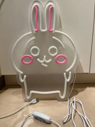 치이카와(먼작귀) 토끼 네온풍 라이트 USB 연결 밝기 조절 야하 푸르랴
