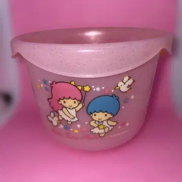 [레트로] SANRIO 리틀트윈스타 키키라라 핑크 프릴 버킷