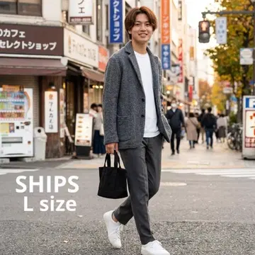 SHIPS 자켓 사이즈 L 그레이 남성용 A1053