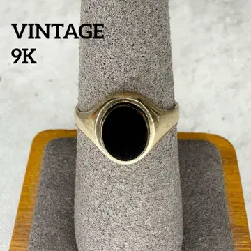 VINTAGE 빈티지 9k 9금 오닉스 반지 14호 남성용