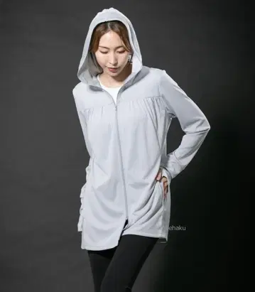 KOBE HAKU SARA UV컷 후드 부착 퍼펙트 후드티 그레이