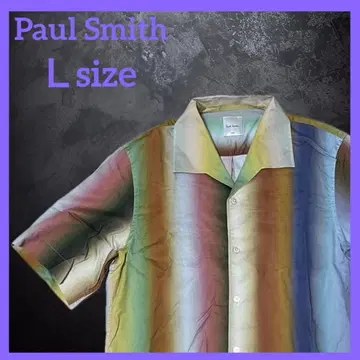 Paul Smith 반팔 셔츠 멀티 컬러 오픈 카라 셔츠 L