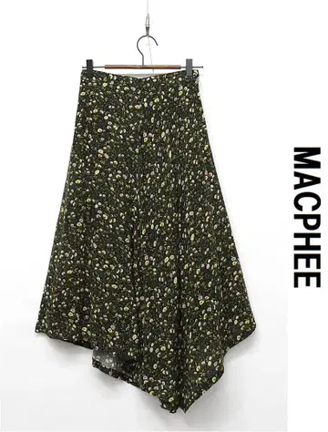 J462 MACPHEE 비대칭 플레어 스커트 롱 미니 꽃무늬 34
