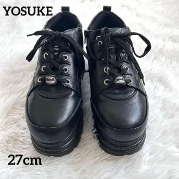 YOSUKE 요스케 레이스업 스니커즈 27 블랙 사이드 지퍼
