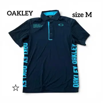 OAKLEY 오클리 골프웨어 피케 셔츠 올 패턴 M 네이비