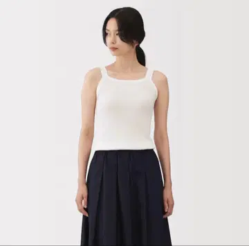 MUJI Labo 여성 강연 코튼 니트 탱크탑