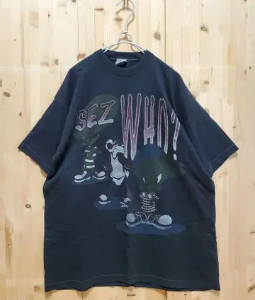 무료배송 구제 의류 90년대 빈티지 캐릭터 T셔츠 2XL 블랙