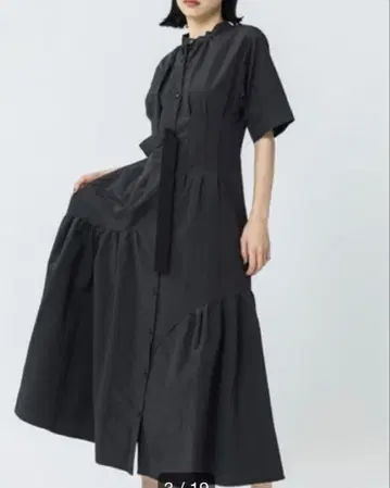 유나이티드 도쿄 개더 셔츠 원피스 M