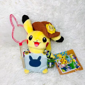 레어 택 있음 Pokemon Summer Life 피카츄 봉제 인형