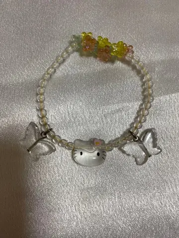 헬로키티 산리오 당시물 1998 헤이세이 팔찌 비즈 Y2K