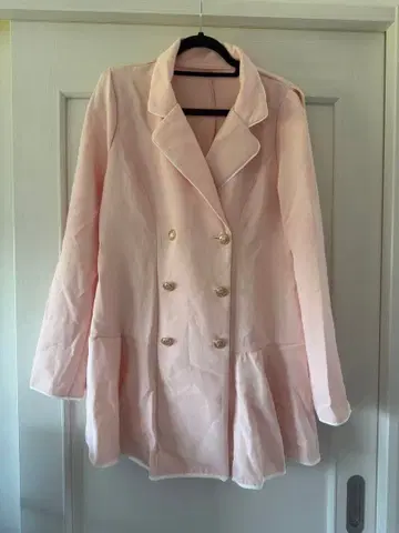 SHEIN 핑크 더블 브레스트 자켓 XL