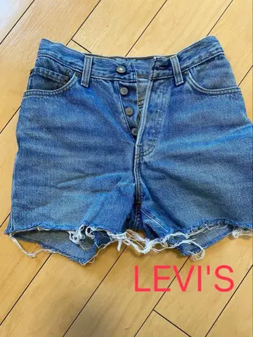 리바이스 데님 숏팬츠 버튼 플라이