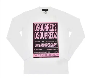 DSQUARED2 30주년 기념 롱 슬리브 티셔츠