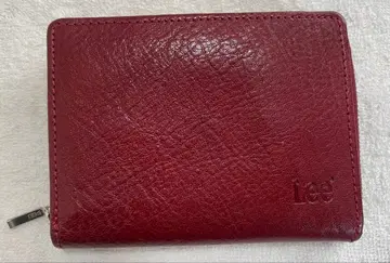 Lee 가죽 접이식 지갑 버건디
