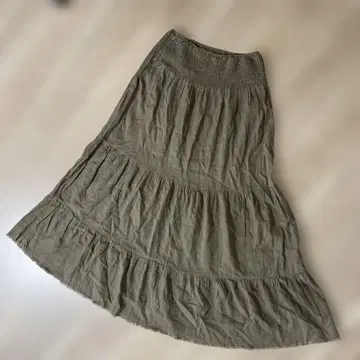 goa 브라운 린넨 스커트