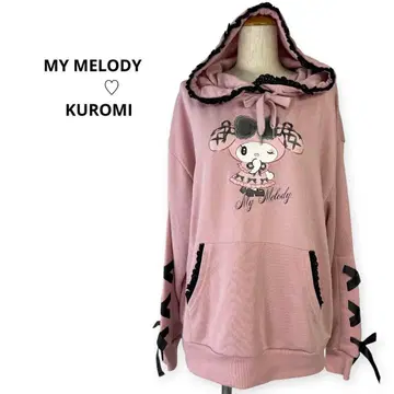 MY MELODY KUROMI 산리오 프릴 달린 후디 후드티 리본