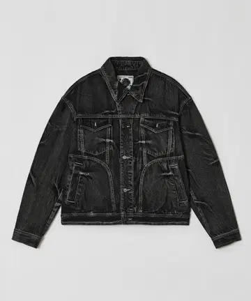 MAISON MINED 데님 트래커 자켓 BLACK L