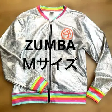ZUMBA 실버 점퍼 긴팔 의류 집업 줌바 광택
