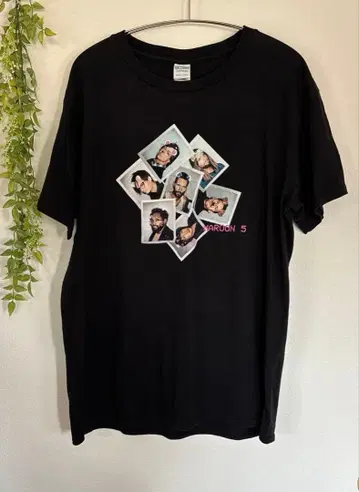 마룬 5 Maroon 5 티셔츠 레드필 블루스 투어 블랙