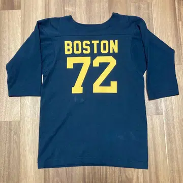 USA Champion BOSTON 72 프린트 7부 소매 티셔츠 S
