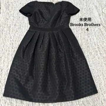 [미사용] 브룩스브라더스 반팔 원피스 블랙 도트 무늬 4