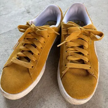 PUMA 스웨이드 스니커즈 머스타드 24cm 새상품급