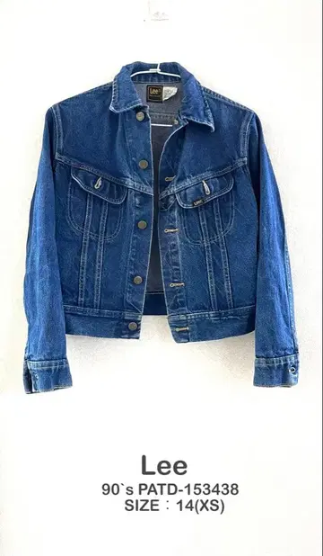 [ Lee PATD-153438 ] 90'S 데님 자켓 14(XS)