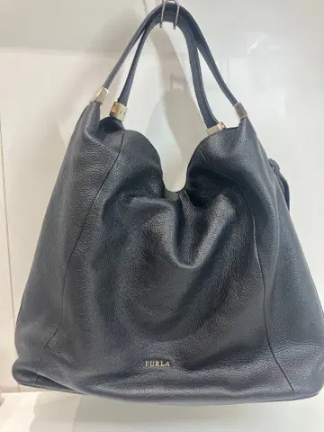 FURLA 블랙 가죽 토트백