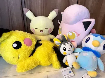 피카츄, 피츄, 에몽가, 팽도리, 울음주머니 봉제 인형 묶음 판매 5점