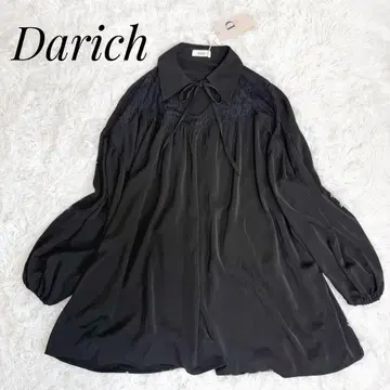 [택 포함 새상품] Darich 트로미 레이스 셔츠 원피스 블랙