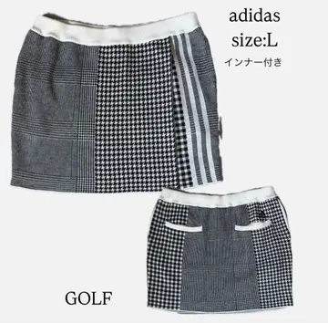 adidas 체크 무늬 여성용 스커트 L 사이즈