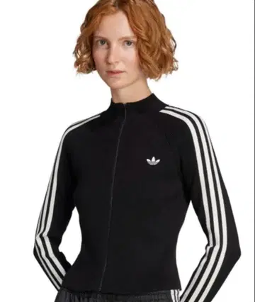 adidas 아디컬러 쓰리 스트라이프 슬림 니트 트랙 탑