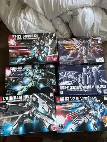 HG 건담 프라모델 세트 RX-93 V/FA-93 HWS/XM-X1