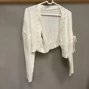 evelyn 리본 볼레로 화이트 스나계