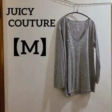 JUICY COUTURE [ M ] 그레이 긴팔 티셔츠 심플 무지