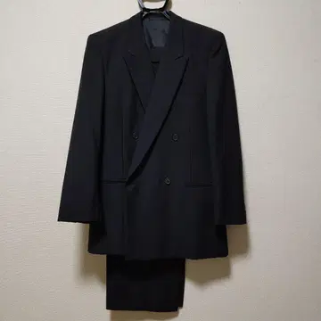 남성용 블랙 포멀 더블 브레스트 MEZZO FORTE 예복 슬림