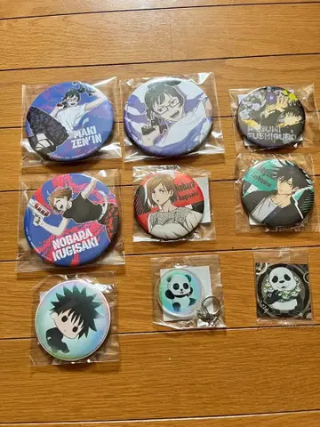 주술회전 젠인 마키 쿠기사키 노바라 후시구로 메구미 팬더 캔 배지