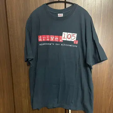 90s anvil 티셔츠 Drive 105 FM 네이비