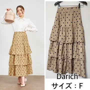 Darich 프릴 도트 롱 스커트 다리치