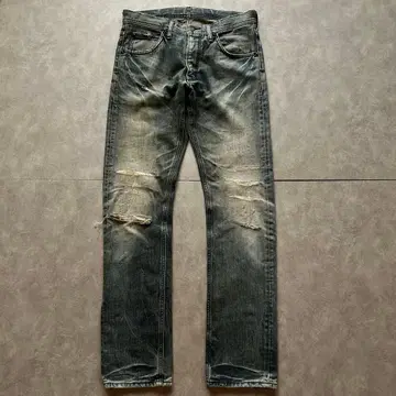 archive Lee grunge fade denim pants y2k