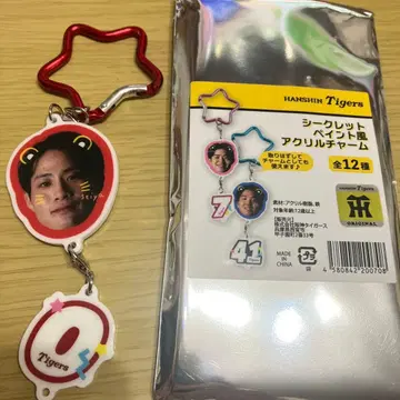 한신 타이거즈 키나미 세이야 선수 시크릿 페인트풍 아크릴 참 미사용
