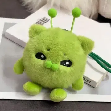 그린 컬러 봉제 인형 키링
