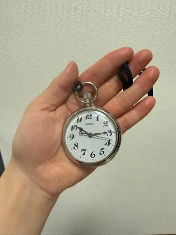 SEIKO 회중시계 실버 화이트 다이얼