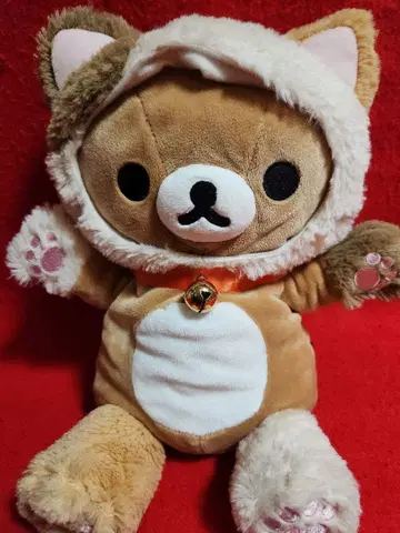 리락쿠마 봉제 인형 퍼펫 고양이 산엑스