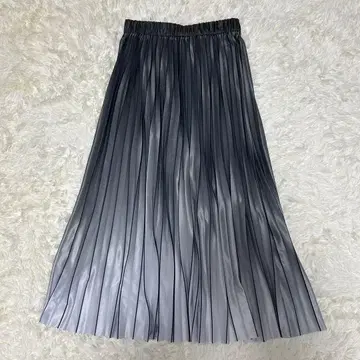FENNEL 페넬 플리츠 스커트 그라데이션 블랙 x 그레이 38