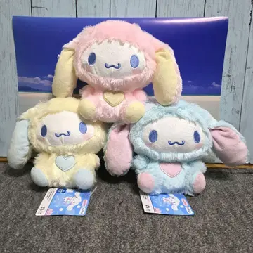 시나모롤 컬러풀 복슬복슬 롭이어 봉제 인형 전종 세트